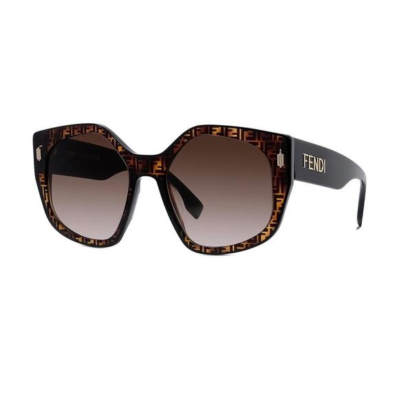 FENDI FF Zucca Monogram FE400171 Sunglasses Havana Brown Gradient FENDI FF Zucca Monogram FE400171 Sunglasses Havana Brown  main image 2